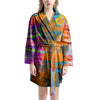 Colorful Abstract Tie Dye Women's Robe-grizzshop