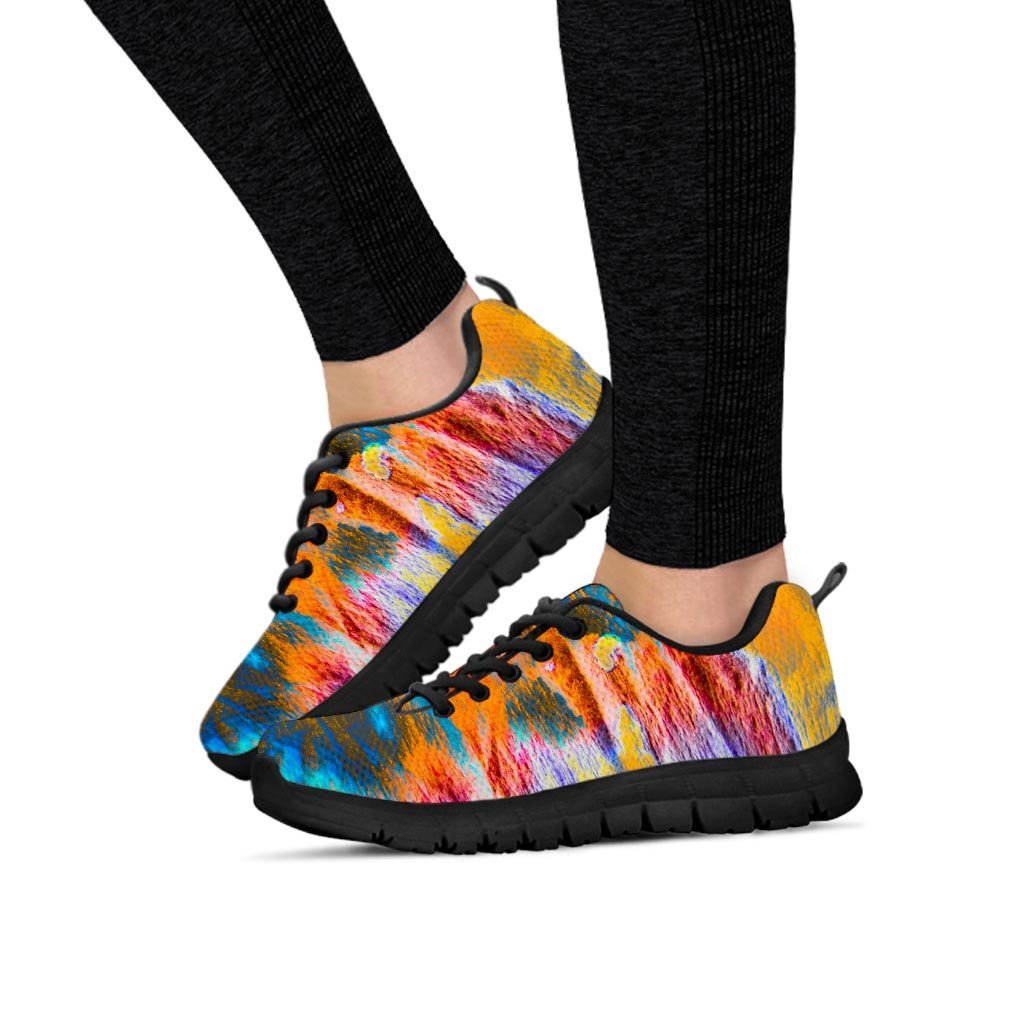 Colorful Abstract Tie Dye Women's Sneakers-grizzshop