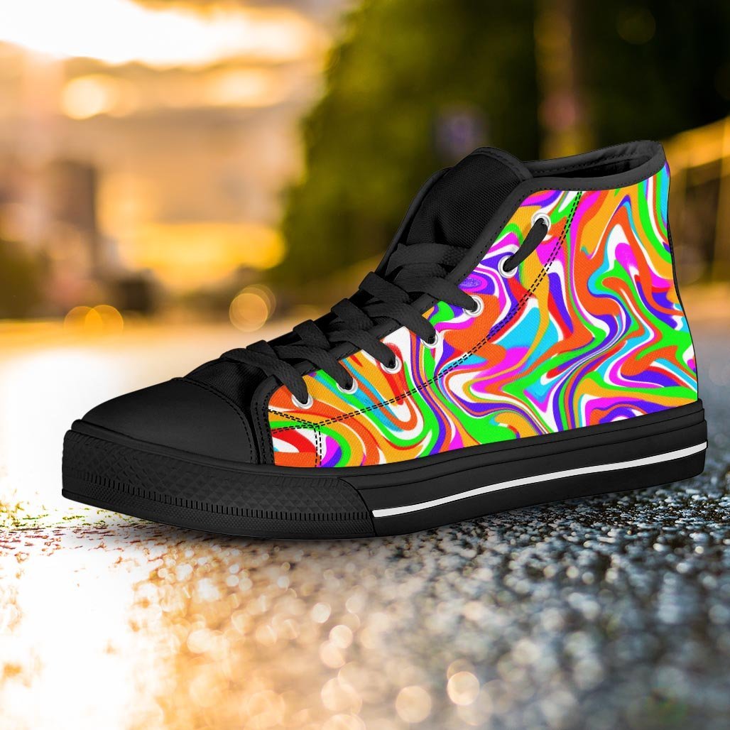 Colorful Abstract Women's High Top Shoes-grizzshop