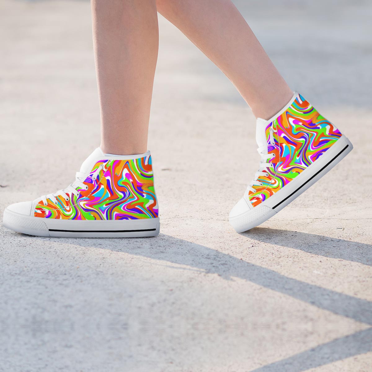 Colorful Abstract Women's High Top Shoes-grizzshop