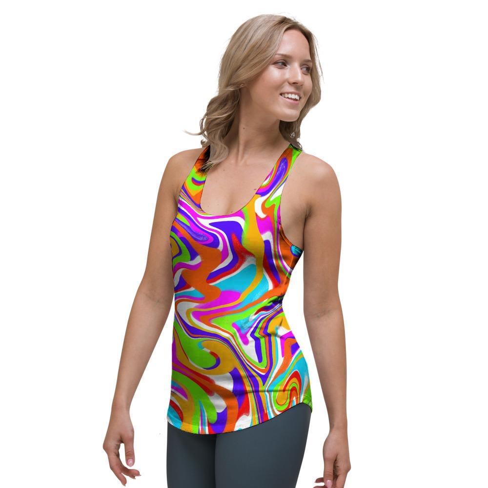 Colorful Abstract Women's Racerback Tank Top-grizzshop