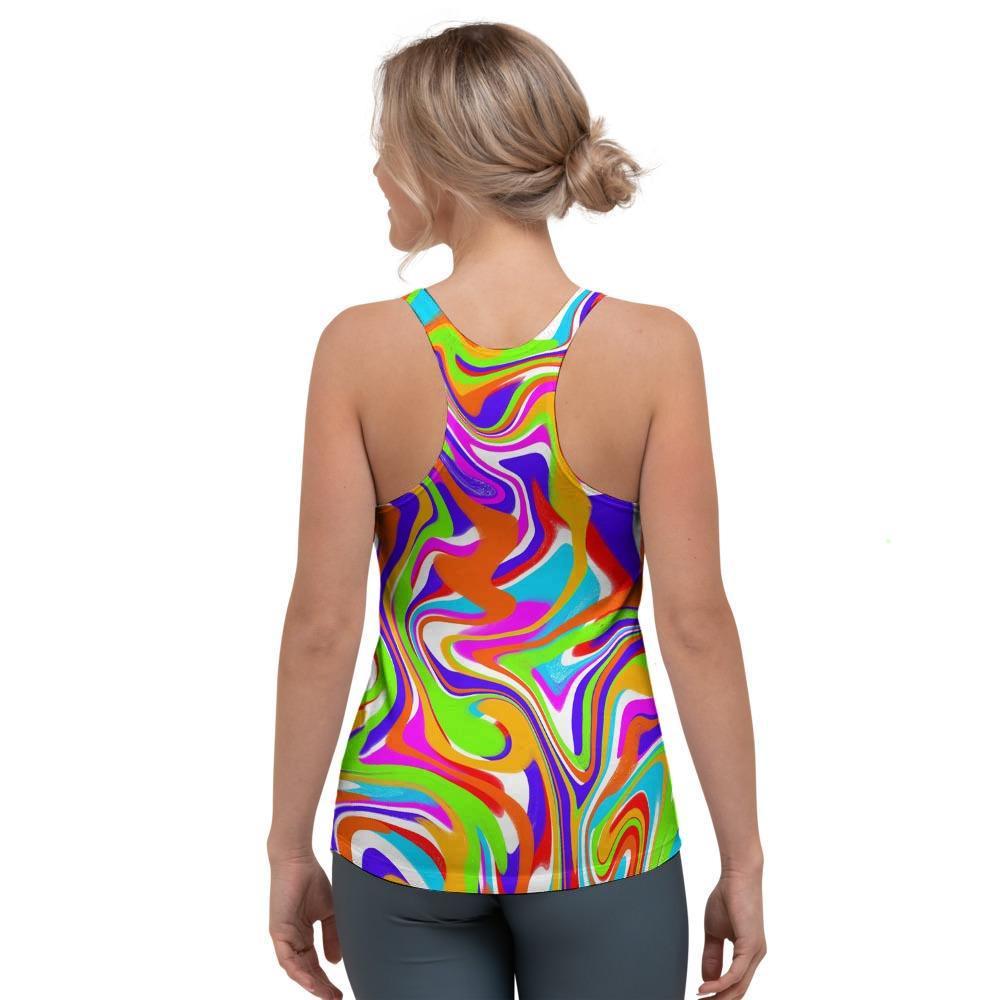 Colorful Abstract Women's Racerback Tank Top-grizzshop