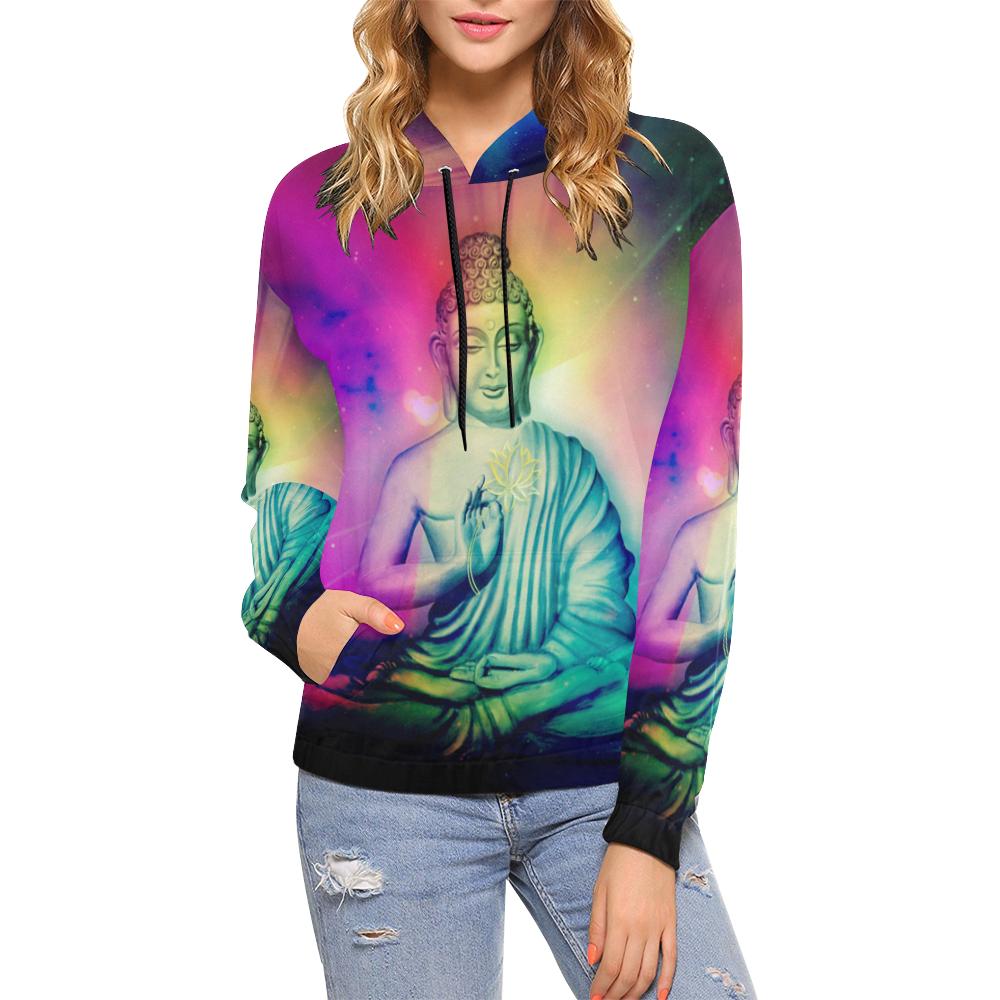 Colorful Buddha Hoodie-grizzshop
