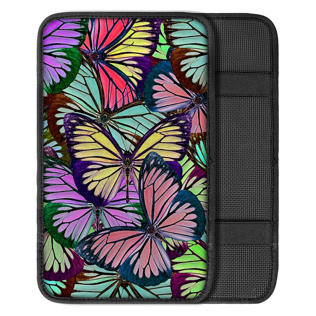 Colorful Butterfly Print Car Console Cover-grizzshop