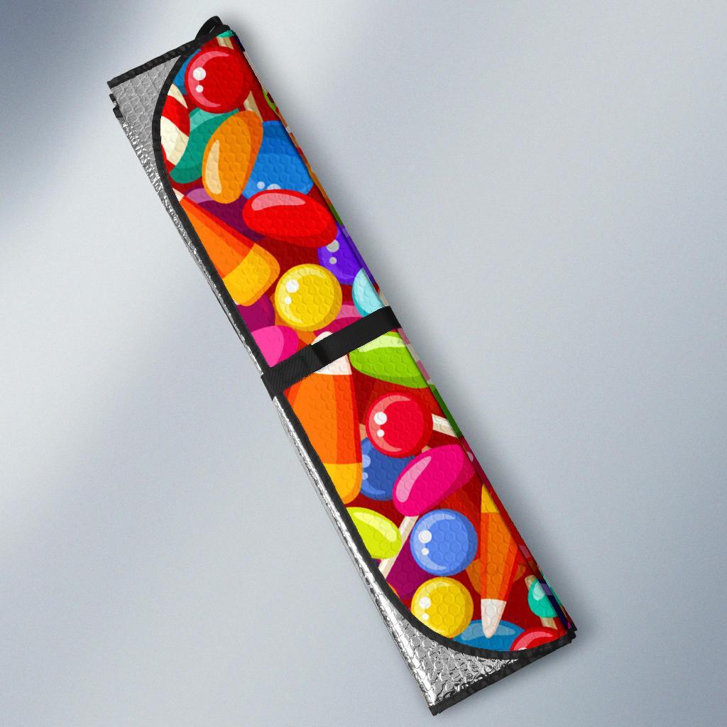 Colorful Candy Pattern Print Car Sun Shade-grizzshop