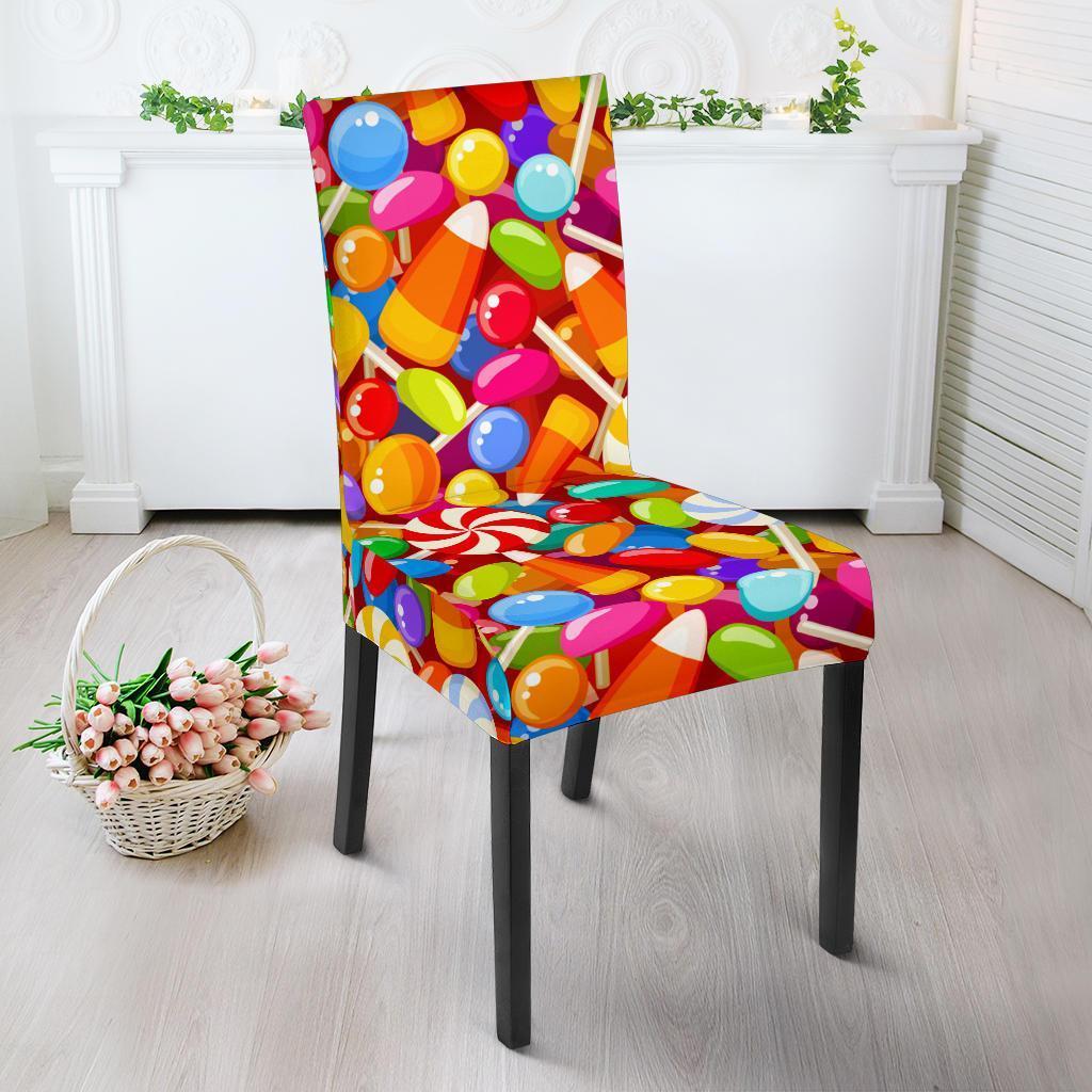 Colorful Candy Pattern Print Chair Cover-grizzshop