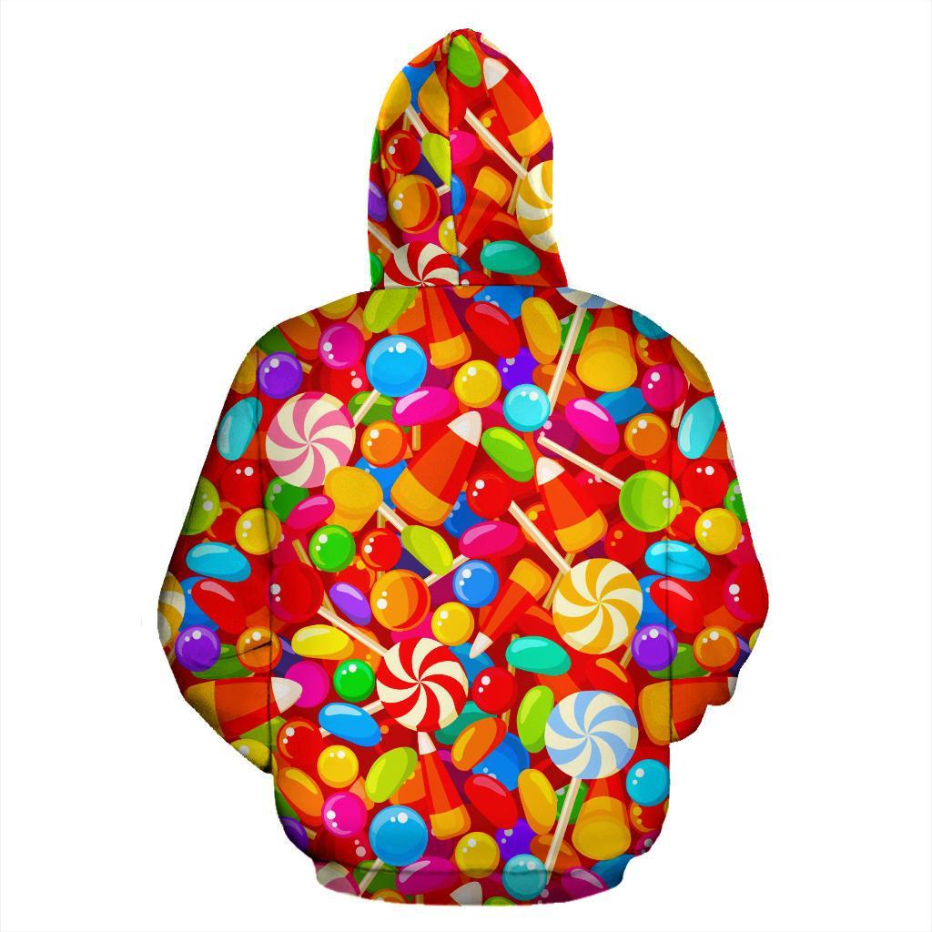 Colorful Candy Pattern Print Men Women Pullover Hoodie-grizzshop