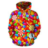 Colorful Candy Pattern Print Men Women Pullover Hoodie-grizzshop