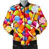 Colorful Candy Pattern Print Men's Bomber Jacket-grizzshop
