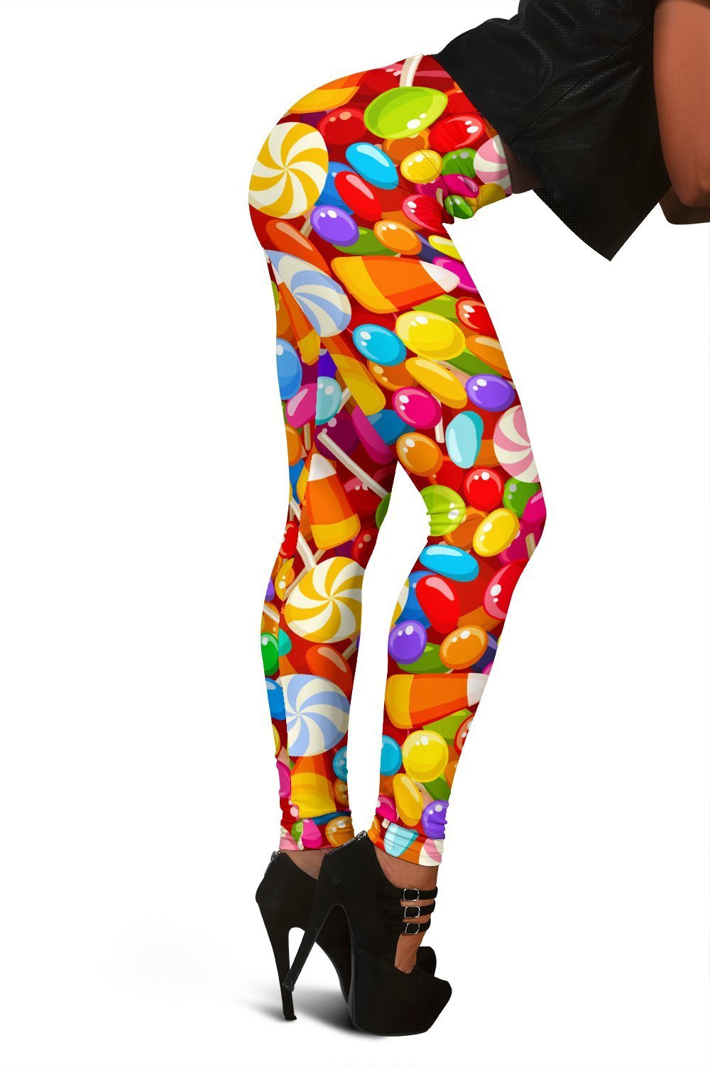 Colorful Candy Pattern Print Women Leggings-grizzshop