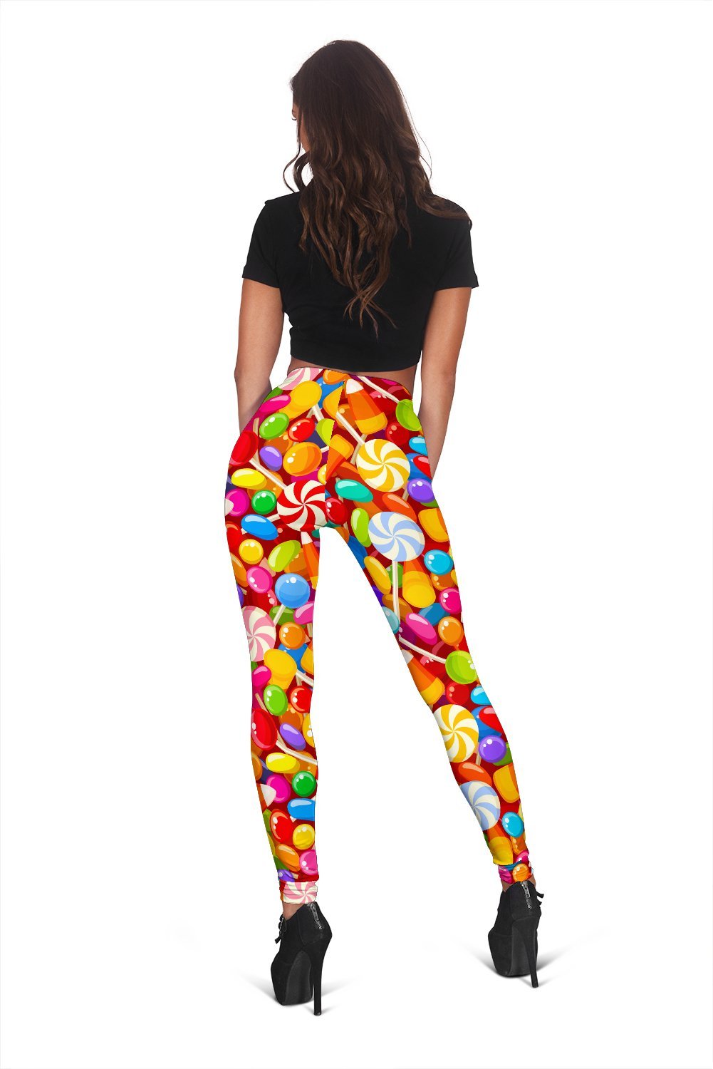 Colorful Candy Pattern Print Women Leggings-grizzshop