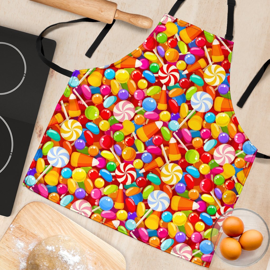Colorful Candy Pattern Print Women's Apron-grizzshop