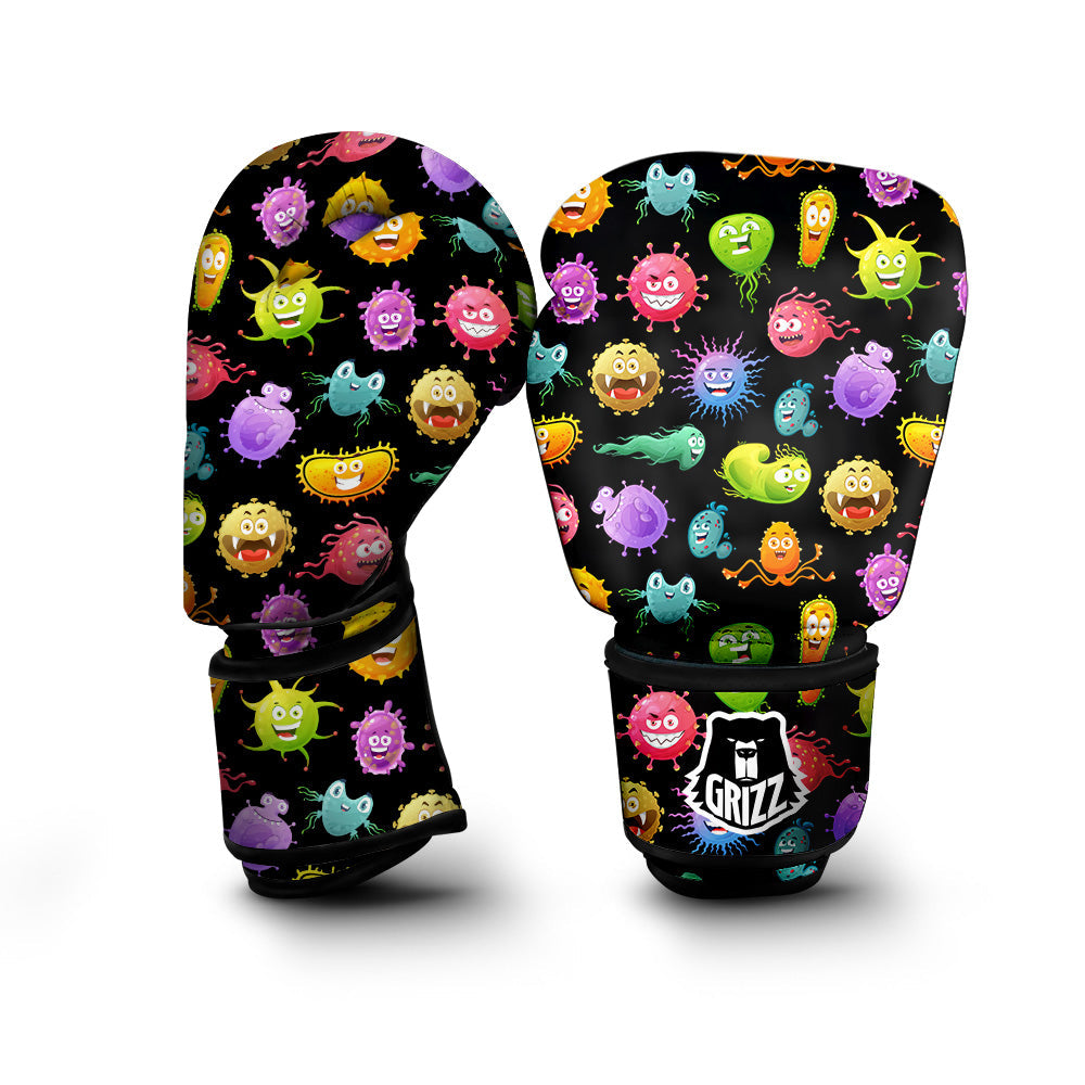 Colorful Cartoon Viruses Print Pattern Boxing Gloves-grizzshop