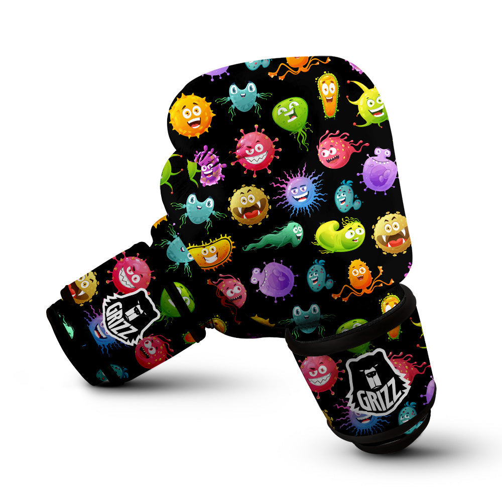 Colorful Cartoon Viruses Print Pattern Boxing Gloves-grizzshop