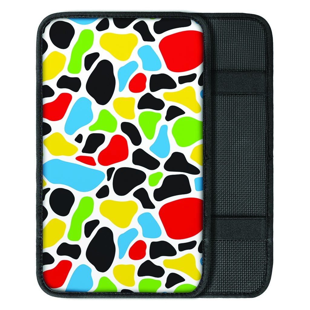 Colorful Cow Print Car Console Cover-grizzshop