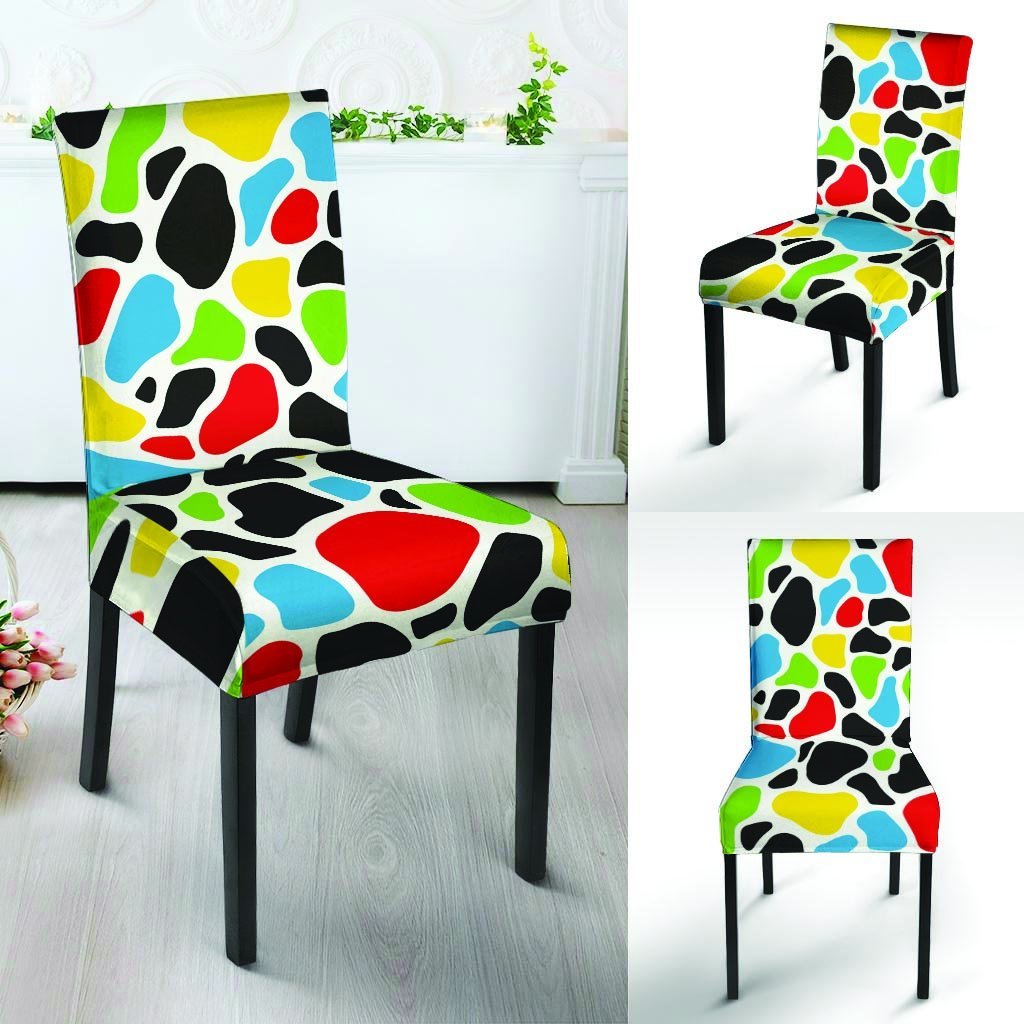 Colorful Cow Print Chair Cover-grizzshop