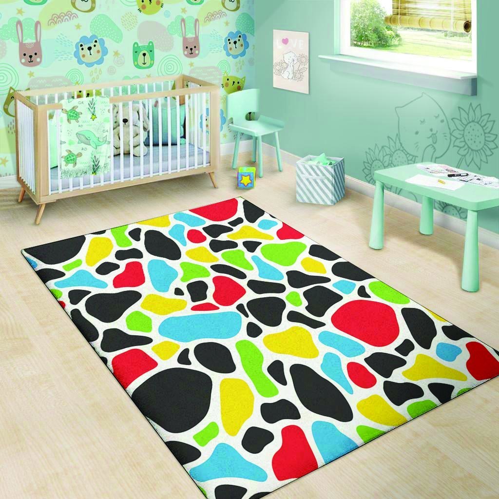 Colorful Cow Print Floor Mat-grizzshop
