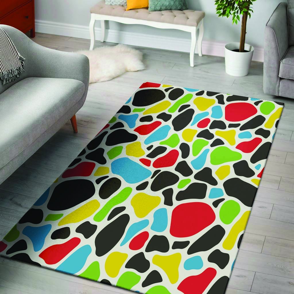Colorful Cow Print Floor Mat-grizzshop