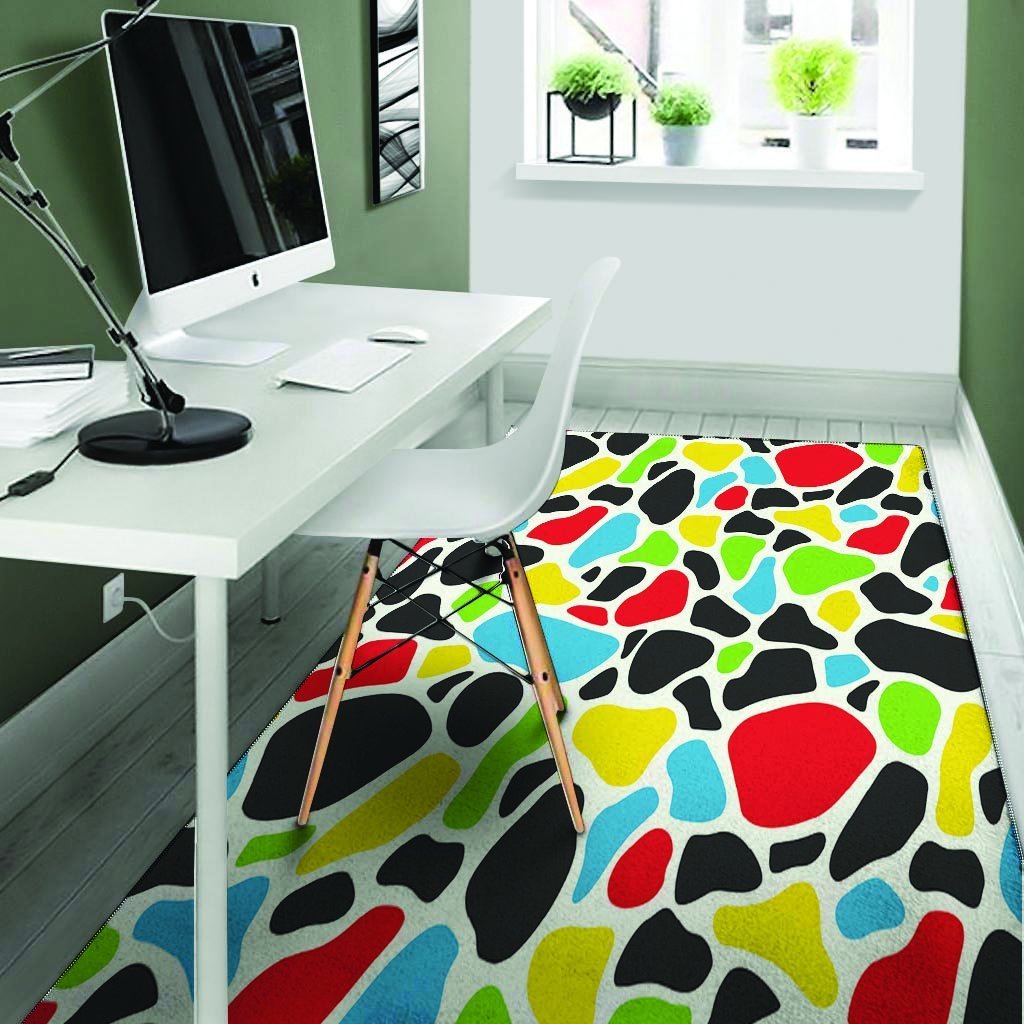 Colorful Cow Print Floor Mat-grizzshop