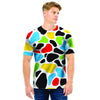 Colorful Cow Print Men T Shirt-grizzshop