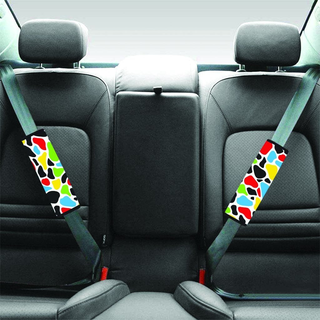 Colorful Cow Print Seat Belt Cover-grizzshop