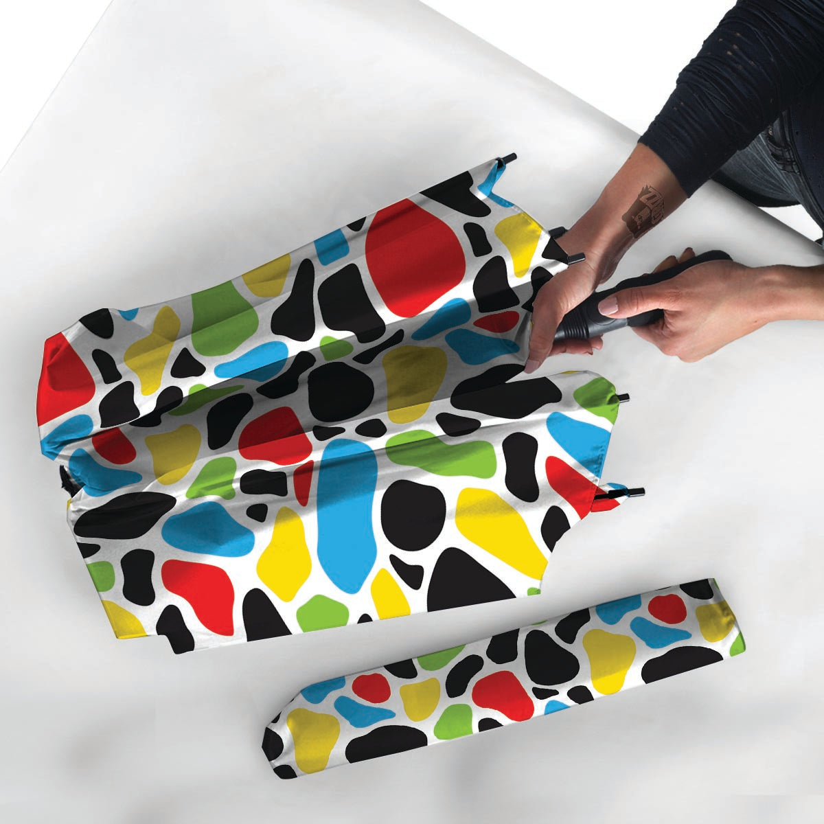 Colorful Cow Print Umbrella-grizzshop