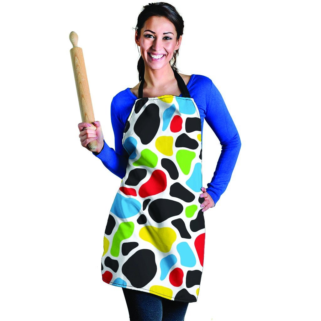 Colorful Cow Print Women's Apron-grizzshop