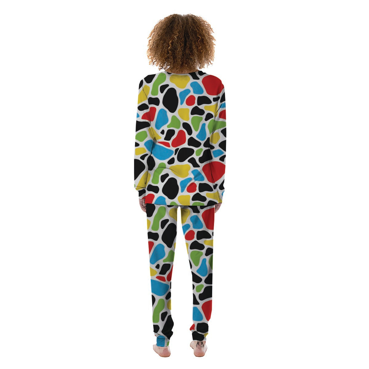 Colorful Cow Print Women's Pajamas-grizzshop