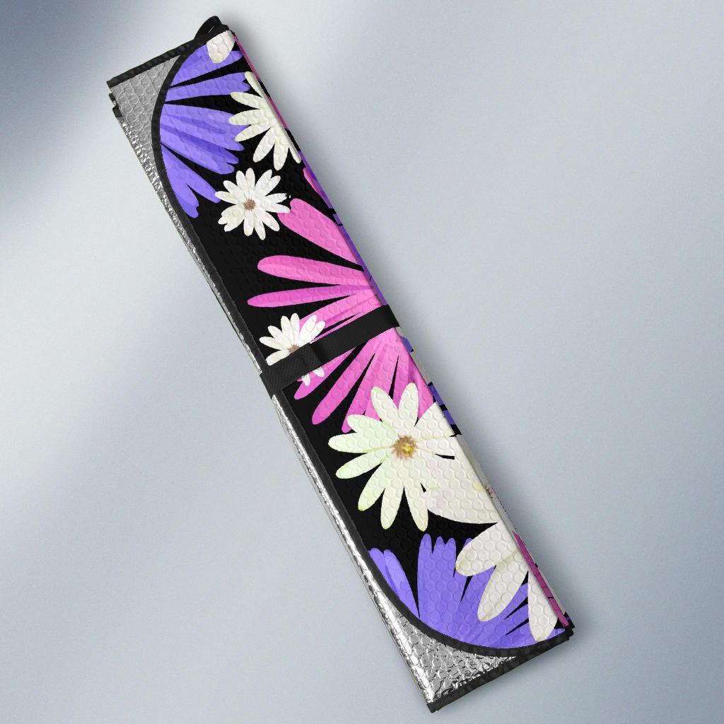 Colorful Daisy Pattern Print Car Sun Shade-grizzshop
