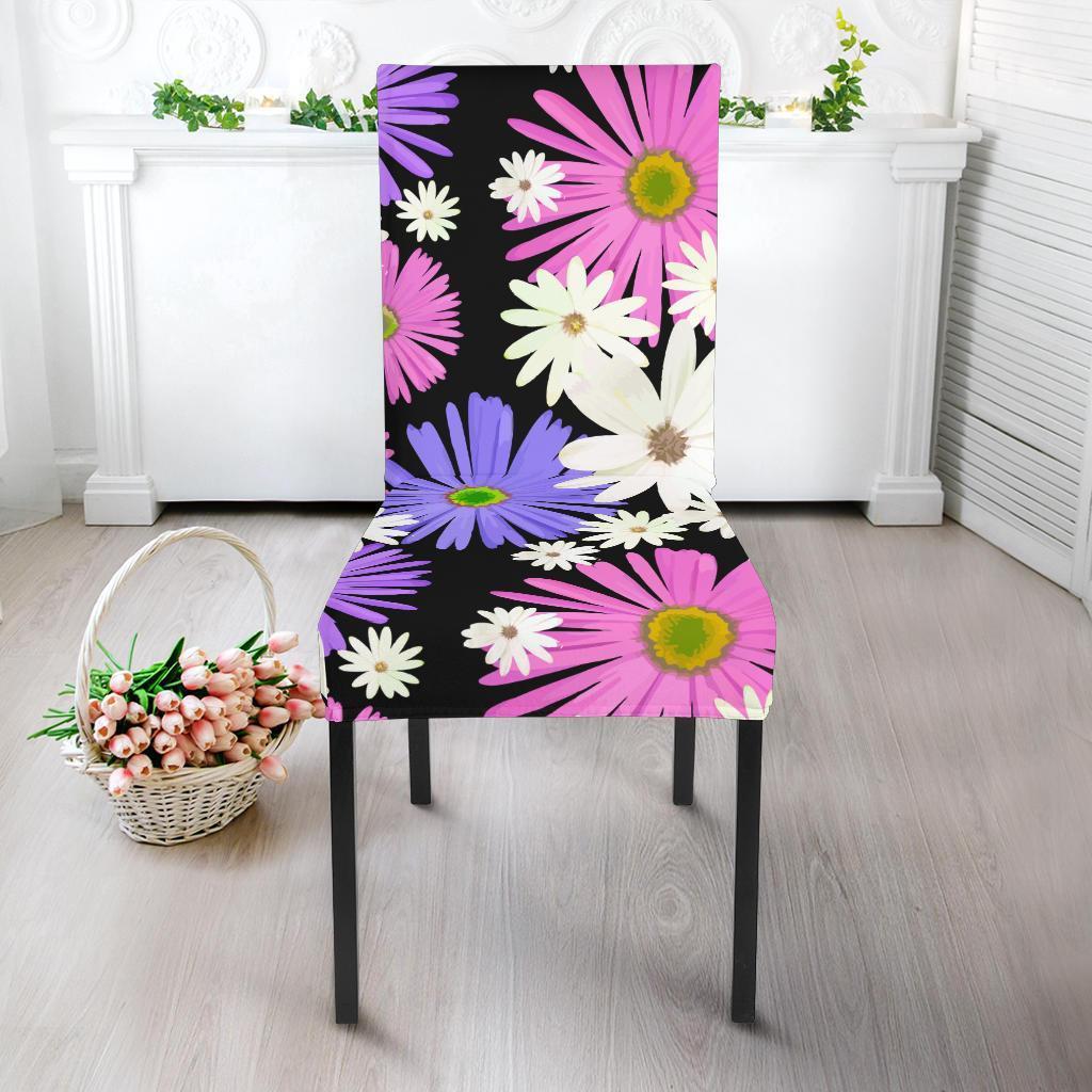 Colorful Daisy Pattern Print Chair Cover-grizzshop