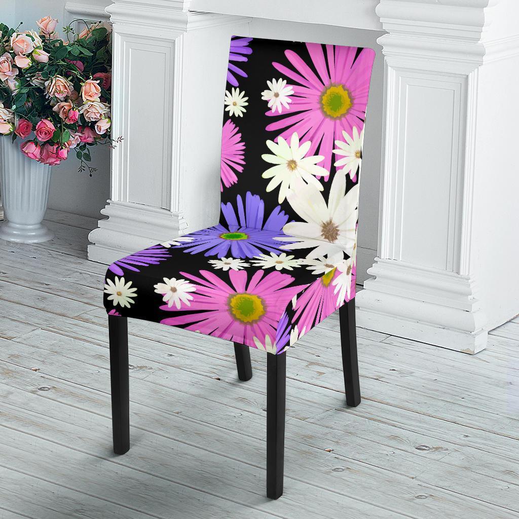 Colorful Daisy Pattern Print Chair Cover-grizzshop