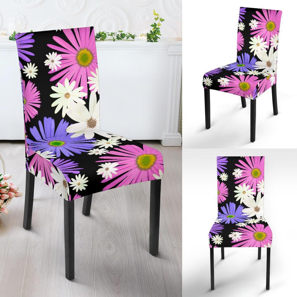 Colorful Daisy Pattern Print Chair Cover-grizzshop