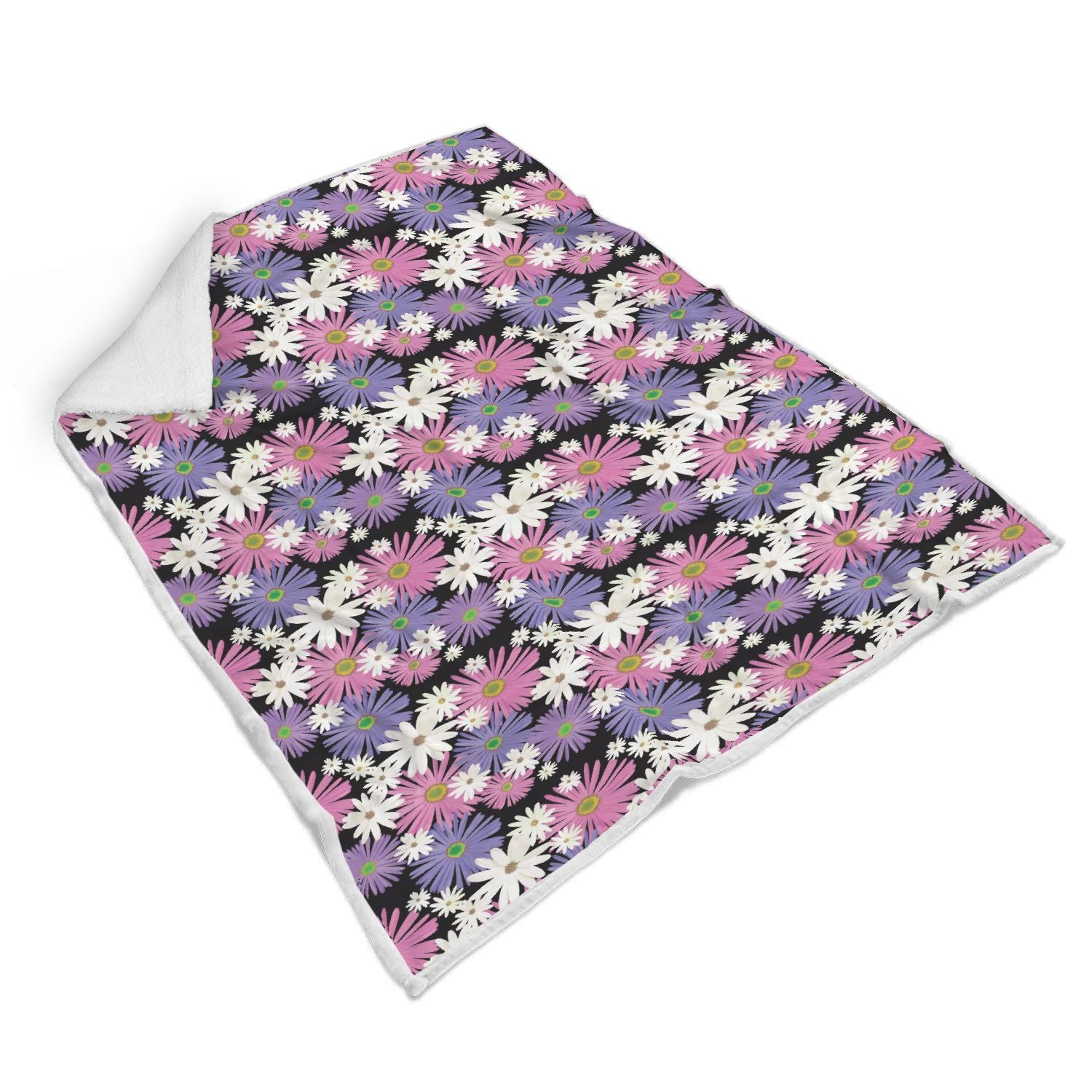 Colorful Daisy Pattern Print Throw Blanket-grizzshop