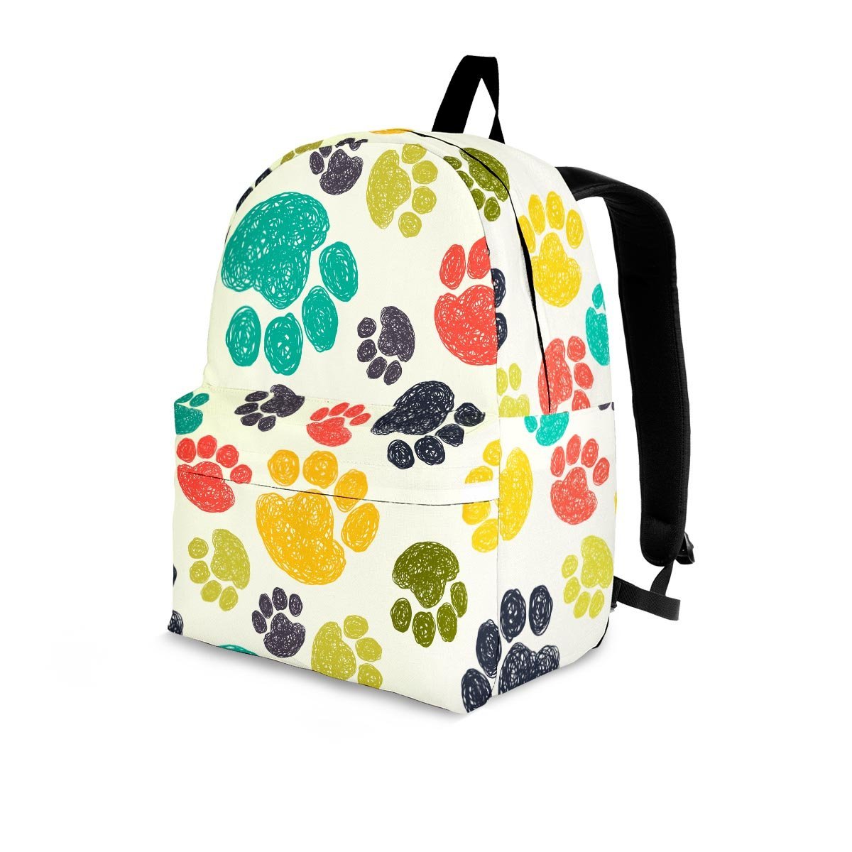 Colorful Doodle Paw Backpack-grizzshop
