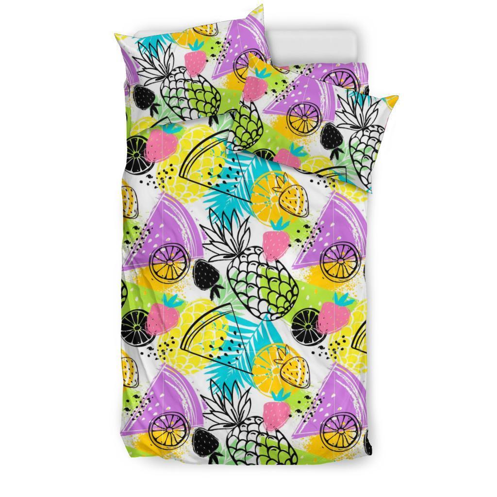 Colorful Drawing Pineapple Bedding Set-grizzshop