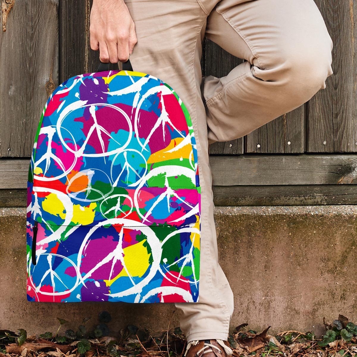 Colorful Hippie Backpack-grizzshop