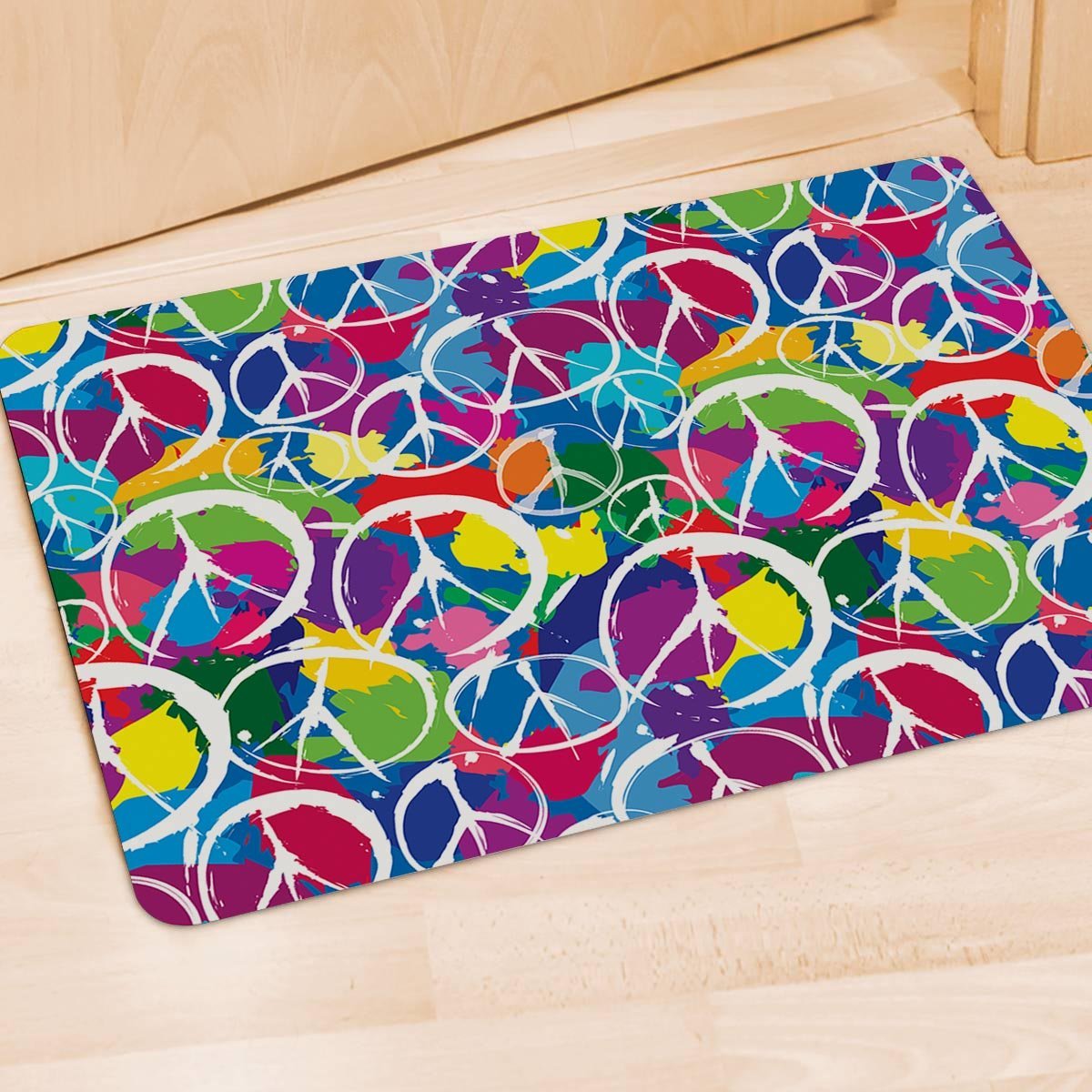 Colorful Hippie Door Mat-grizzshop