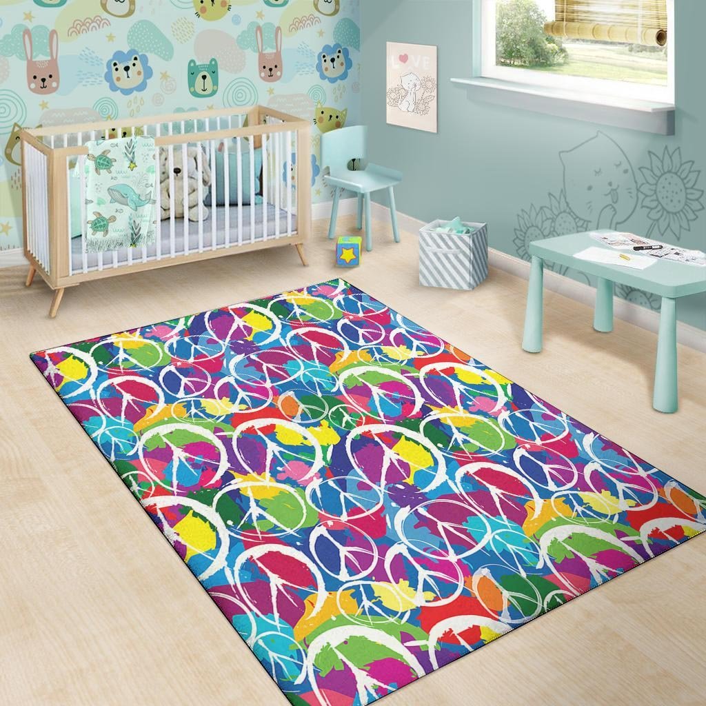 Colorful Hippie Floor Mat-grizzshop