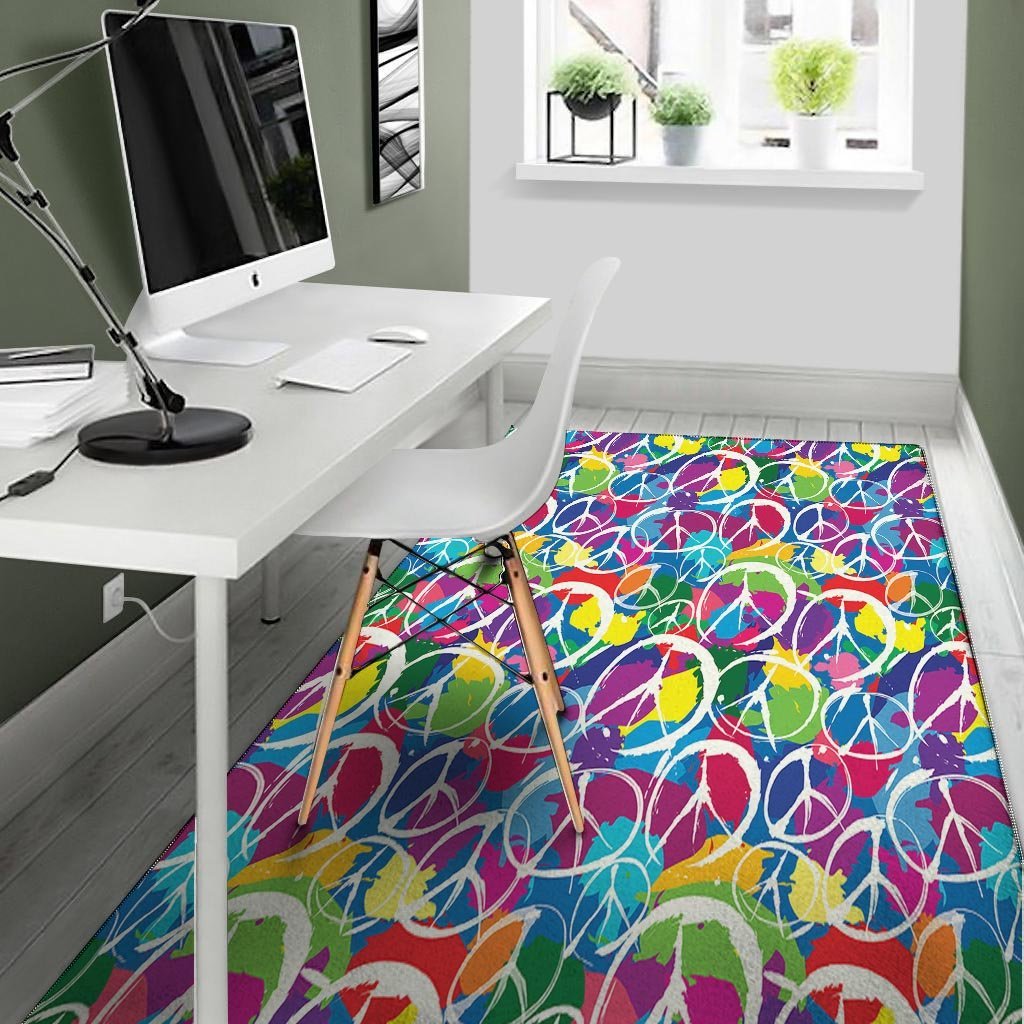 Colorful Hippie Floor Mat-grizzshop