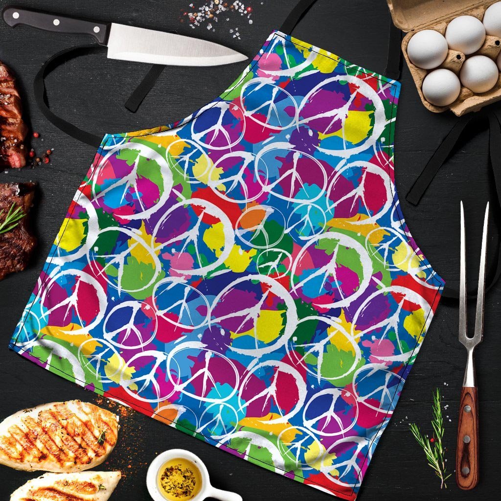 Colorful Hippie Men's Apron-grizzshop