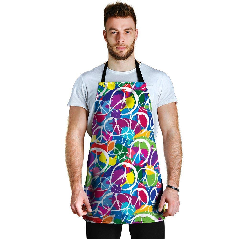 Colorful Hippie Men's Apron-grizzshop