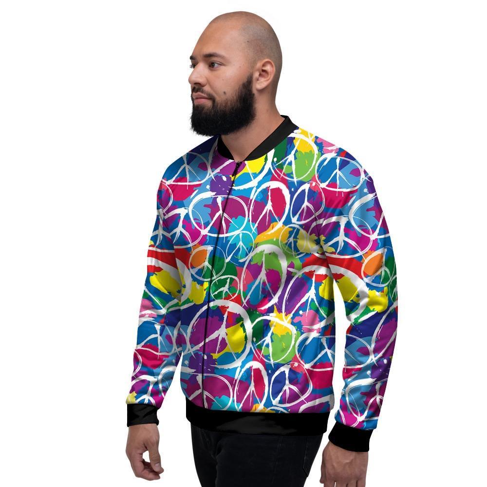 Colorful Hippie Men's Bomber Jacket-grizzshop