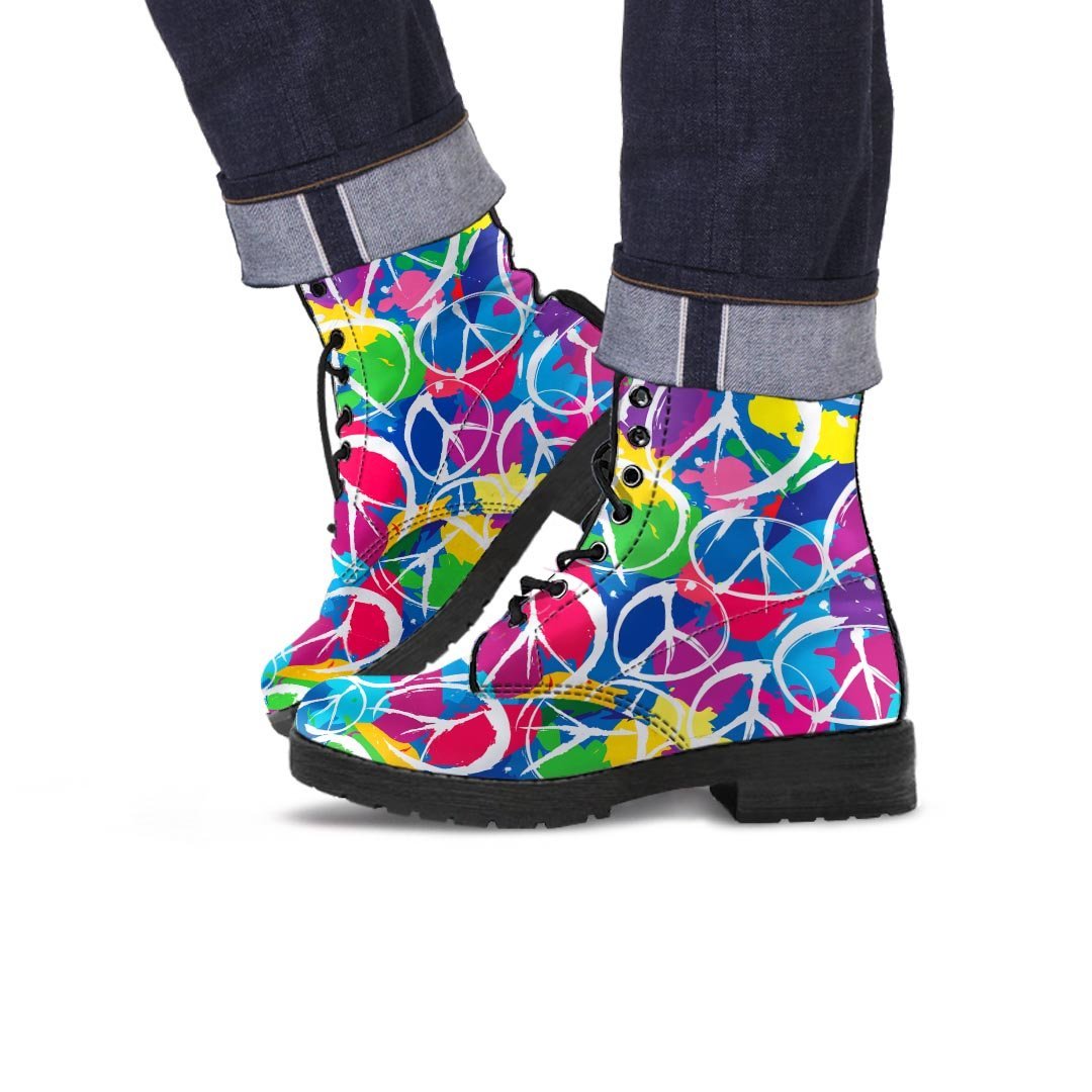 Colorful Hippie Men's Boots-grizzshop