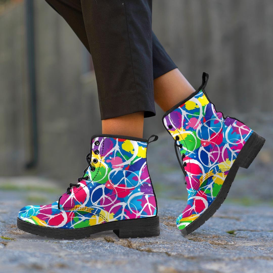 Colorful Hippie Men's Boots-grizzshop