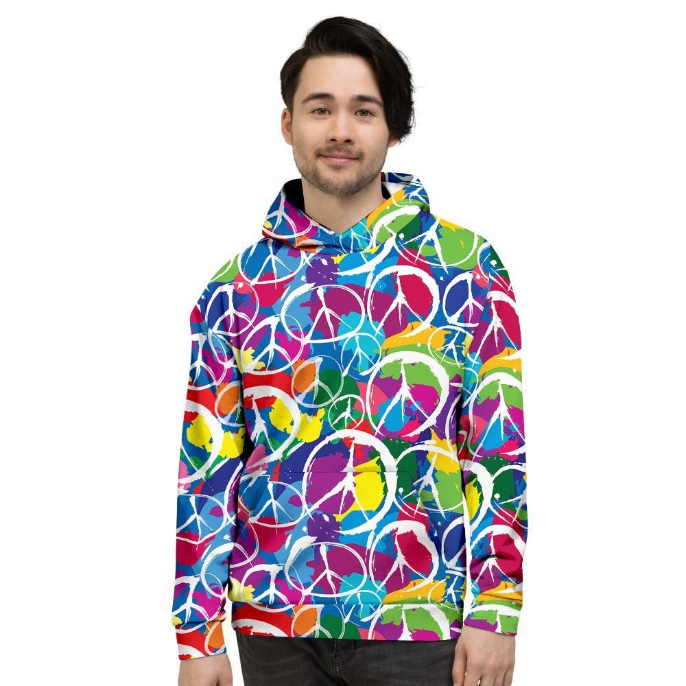 Colorful Hippie Men's Hoodie-grizzshop