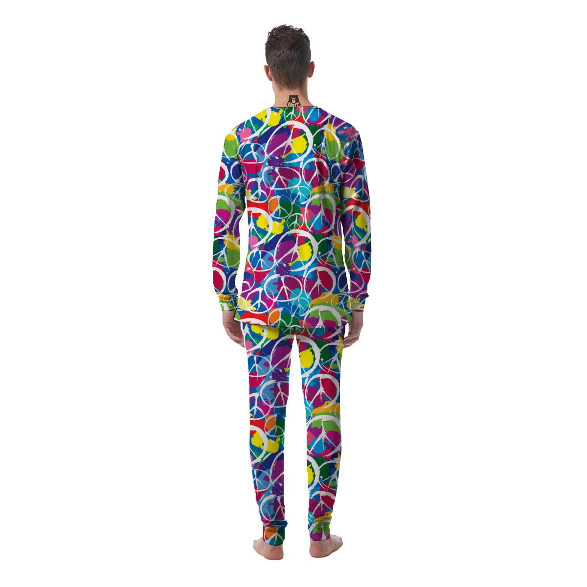 Colorful Hippie Men's Pajamas-grizzshop