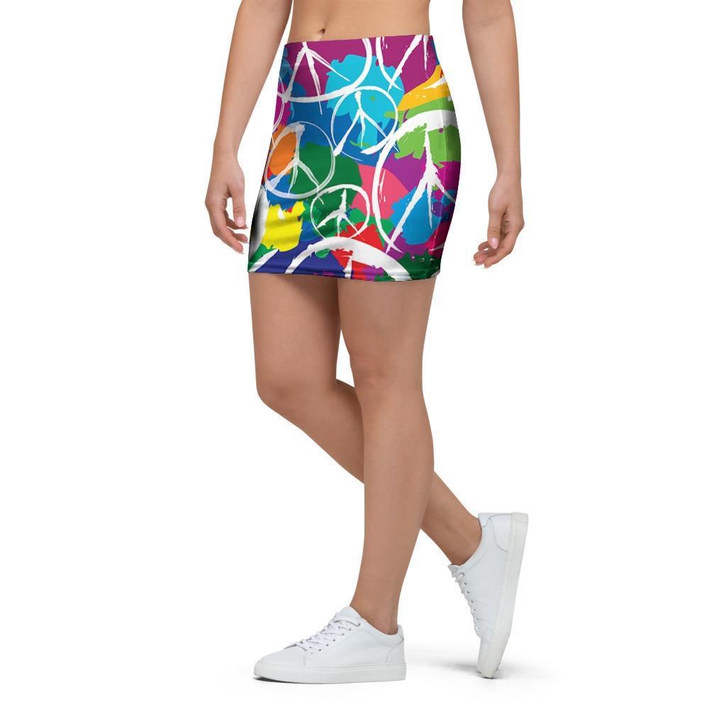 Colorful Hippie Mini Skirt-grizzshop