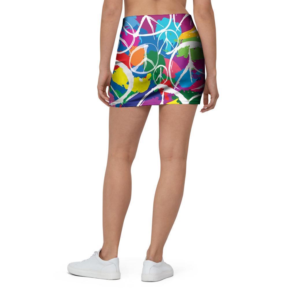 Colorful Hippie Mini Skirt-grizzshop