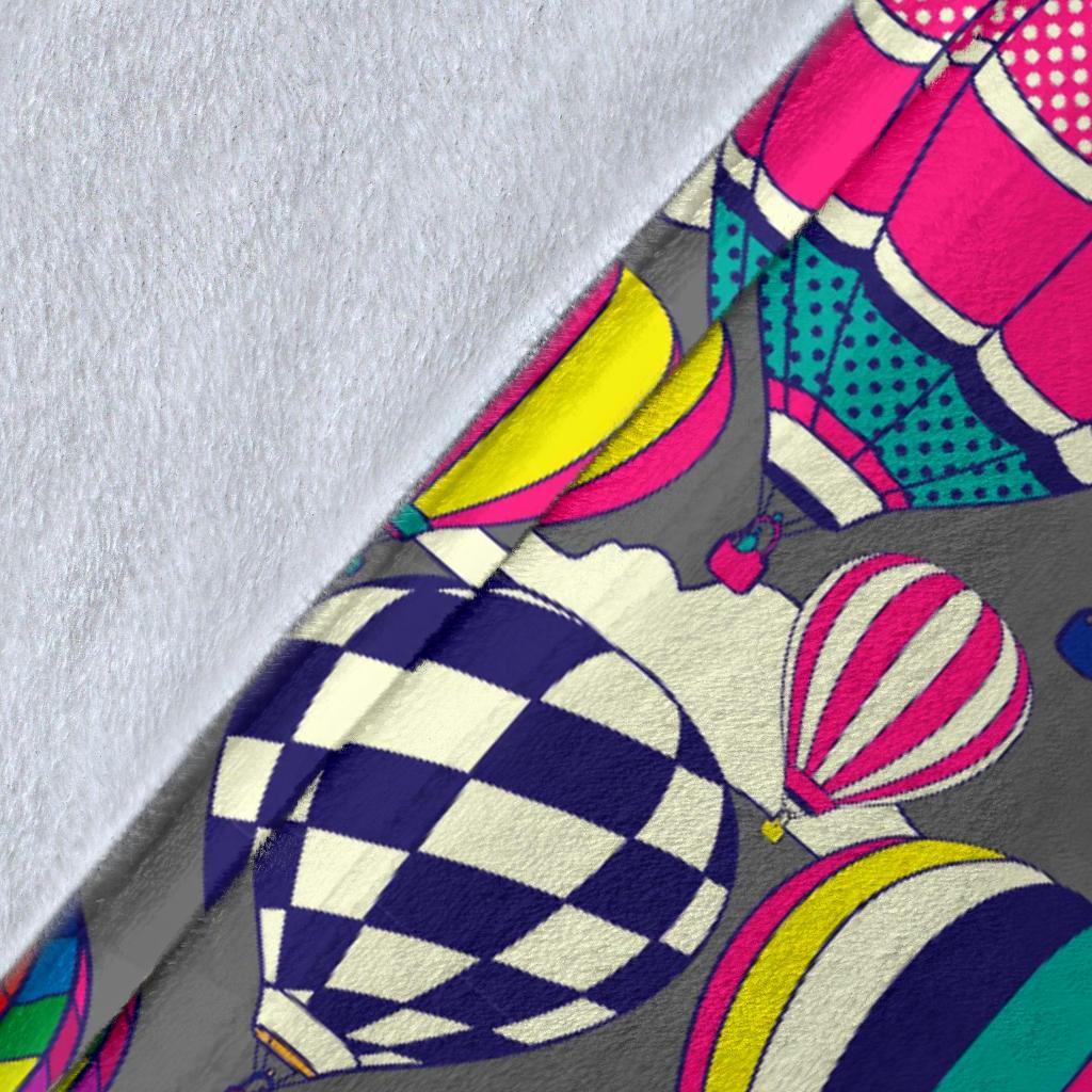 Colorful Hot Air Balloon Pattern Print Blanket-grizzshop