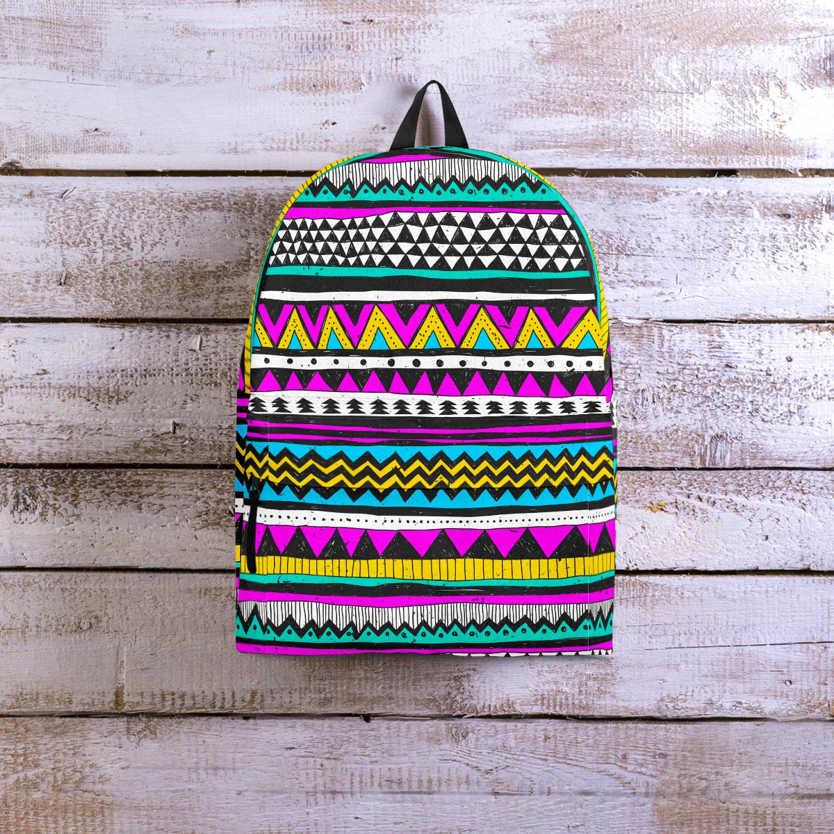Colorful Indian Aztec Doodle Triangles Backpack-grizzshop